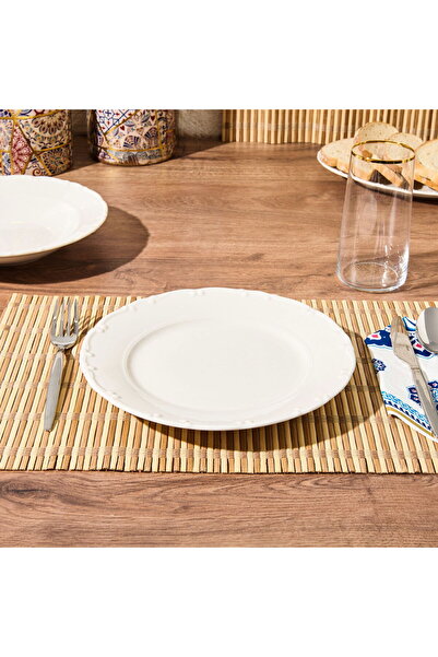 MATMEL Porcelain Liana Serving Plate - Cream - 25 cm