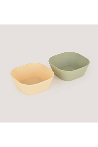 lets be child Lc Square Bowl Set of 2 Sage Green - Peach (5 Pcs)