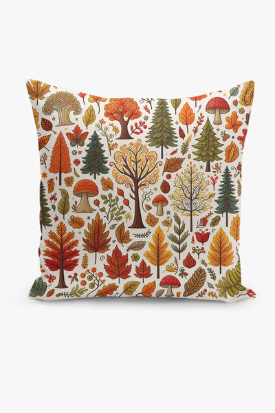 Filamente Husă de pernă cu imprimare digitală pe două fețe, aspect brodat, mo...