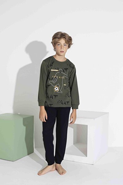 RAPAPA Boy's Long Sleeve Interlock Cotton Pajama Set 7407Y