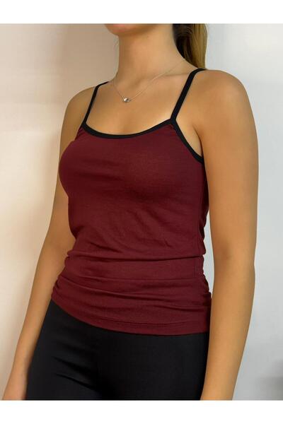 VİZORA BUTİK Single Basic String Strap Tank Top
