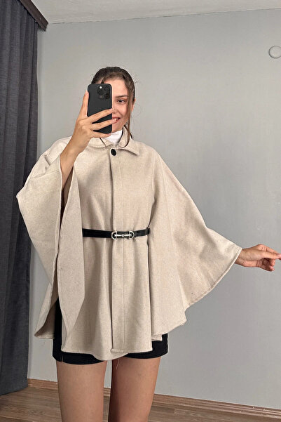 beeke Kless Women's Comfortable Fabric Araboy Belted Cashmere Poncho 2025