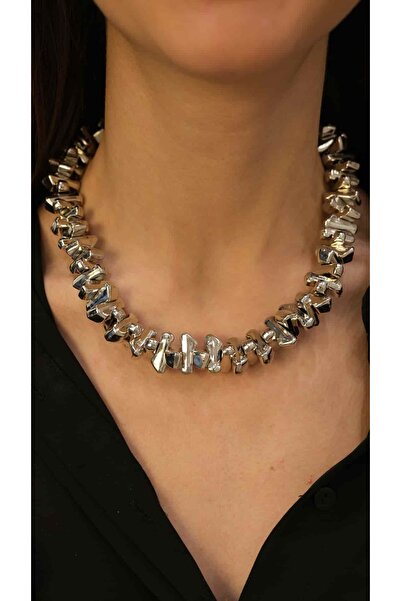Jerie Silver İnce Çakıl Taşı Kolye
