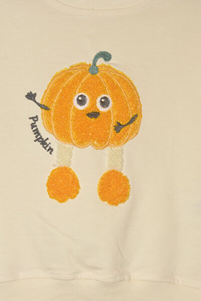 WORRN Erkek Çocuk %100 Pamuk Kabak Nakış Süzeneli Paça Lastikli Takım - 2150