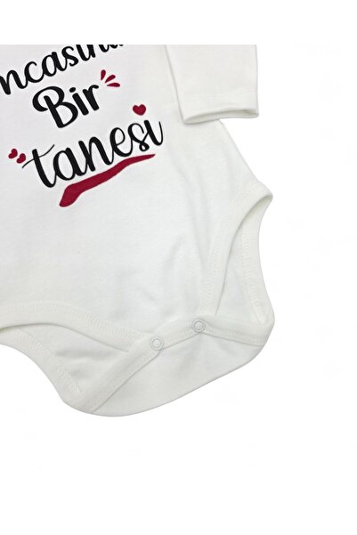 Egelite Long-Sleeved, 100% Cotton Baby Snap-On Bodysuit / Romper / Undershirt with the Print of One of the Uncle's Children.