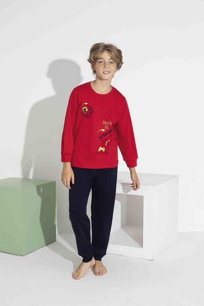 RAPAPA Set de pijamale din bumbac cu mâneci lungi pentru băieți 7419K