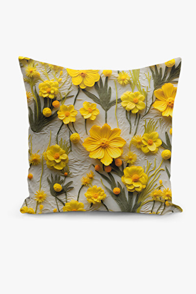 Filamente Husă de pernă cu imprimare digitală pe două fețe, cu aspect de brod...