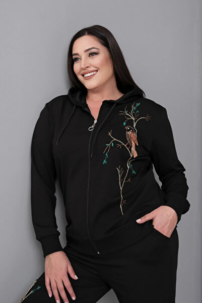 aytemas με κουκούλα Σετ με κέντημα με χάντρες με φερμουάρ