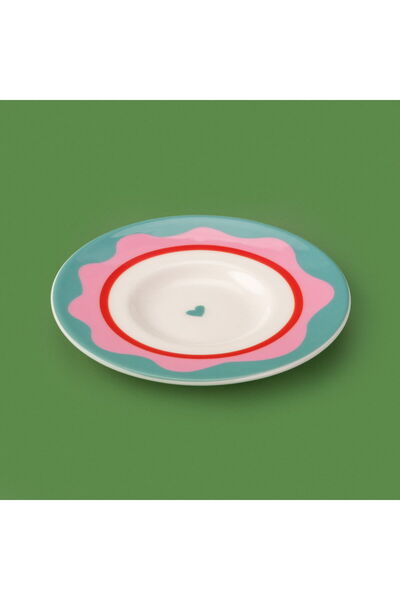 MATMEL Kitchen Granny Tea Plate - Green / Pink - 13 cm