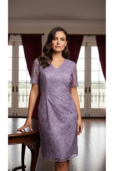 dml giyim Ful güpürlü anne elbise