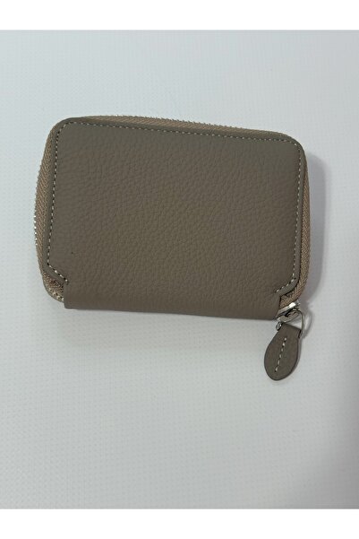 Nevgiss Aksesuar Zippered Real Leather Wallet with Leaf Compartment