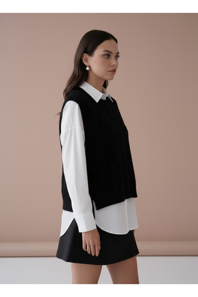 hayal giyim Knitted Side Tie Sweater