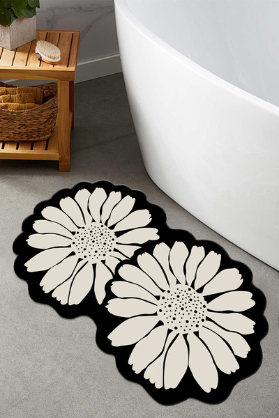 Chilai Home Flor Extrana 70X120 Bath Mat, Non-Slip Base, Washable