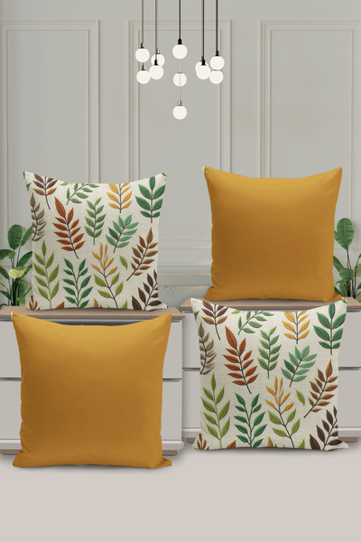 Filamente Husă de pernă cu imprimare digitală pe două fețe, cu aspect de brod...