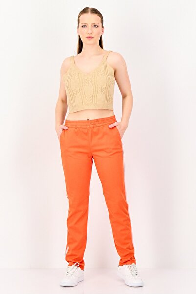 Reiko Women Regular Fit Plain Slim Leg Pants, Orange