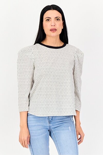 Levi's Women Crew Neck 3/4 Sleeve Allover Print Top, Multicolor