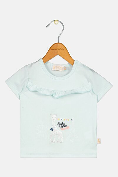 Sophie La Girafe Toddlers Girl Short Sleeve Graphic T Shirt, Turquoise