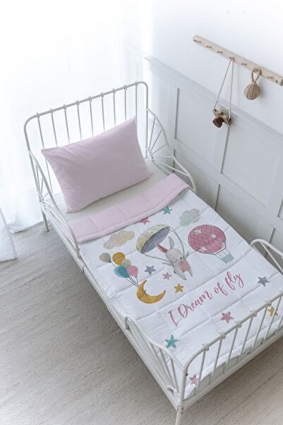 Tuğba Kuğu Organik Baskılı Montessori (100x200 Cm) Yorgan Seti - Iconic Seris...