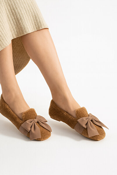 Beyond Women's Mink Bow Plush Home Slippers Byndmtf02