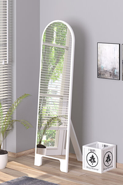 Arvessohome Beyaz 150X43 cm Ayaklı Kubbeli Salon Antre Çocuk Odası Banyo WC Y...