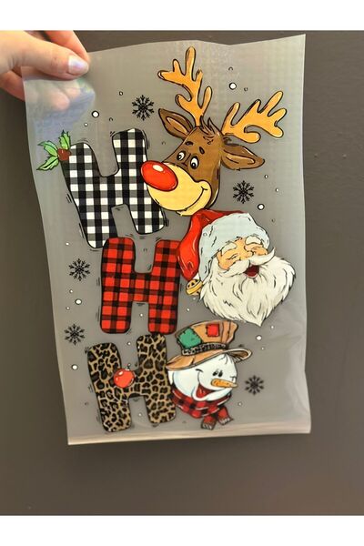 Gönülden Tasarım DEPILATĂ LA FIER DE CUCIT DEACĂNĂ DE CRĂCIUN BANA KARDAN ADAAM TRANSFER PRINT ARMA 30X18 CM