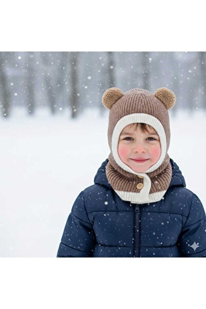 Aware Time 0-12 Months Fleece-Lined Balaclava with Girl and Boy Figures