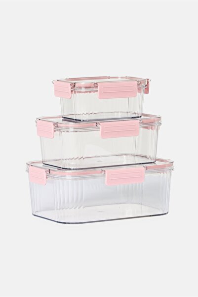 Farberware مجموعة تخزين أغطية كبس، 6 قطع، وردي