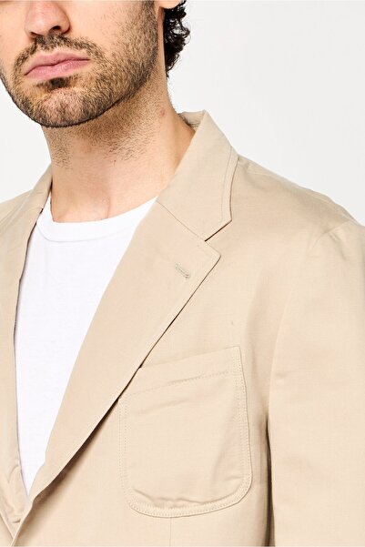 Lacoste Men Regular Fit Solid Casual Blazers, Beige