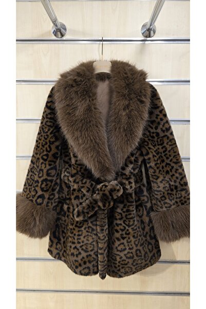 Park Moda Leopar Desen Kürklü Kaban
