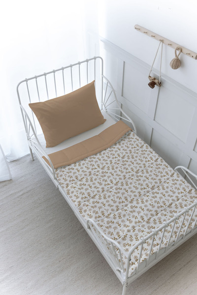 Tuğba Kuğu Organik Baskılı Bebek (100x150 Cm) Yorgan Seti - Iconic Serisi - T...