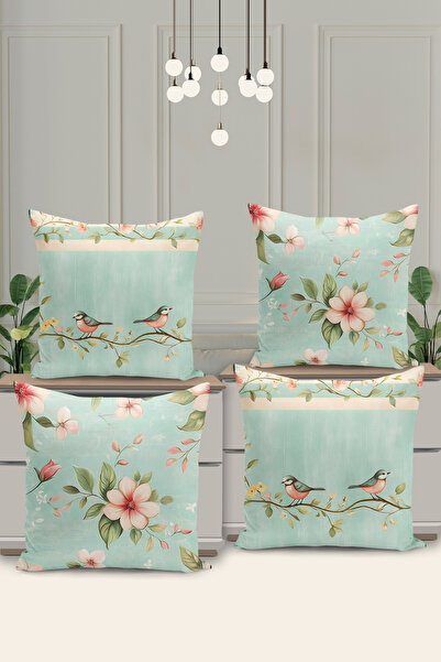 Filamente Husă de pernă cu imprimare digitală pe două fețe, 4 bucăți, cu mode...