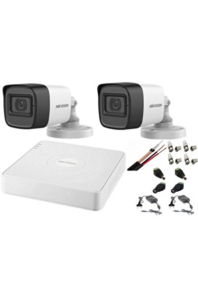 Hikvision Audio-Video Surveillance System with 2 Turbo HD 2MP Cameras and 4 Channel DVR