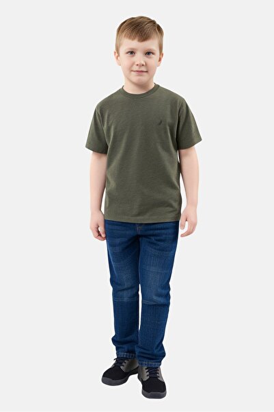 Nautica Kids Boy 2 Pieces Short Sleeve Brand Logo T-Shirt Set, Multicolor