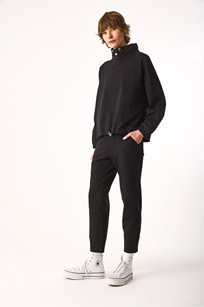 VENA Norah Relaxed Fit Sweatpants-Black