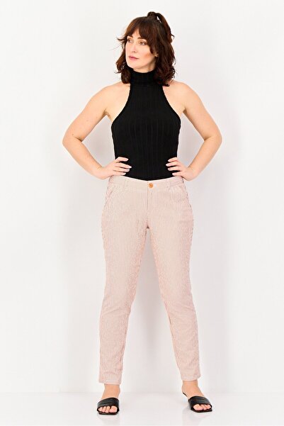 Reiko Women Regular Fit Stripes Straight Pants, Multicolor