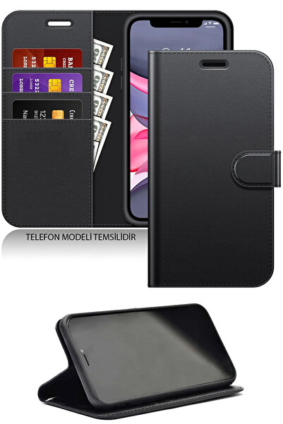 Nezih Case Samsung Galaxy S25 Fe Uyumlu Standlı Cüzdanlı Kartlıklı Kapaklı De...