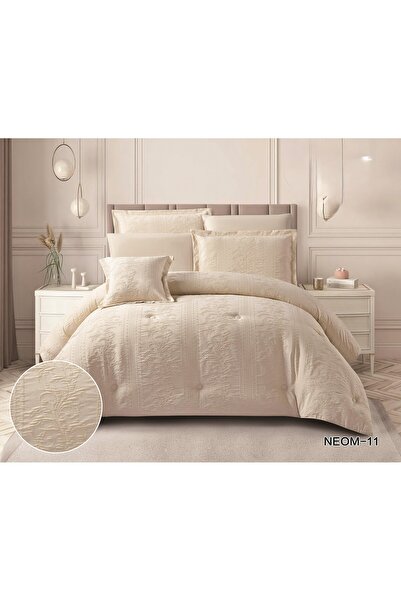 Roshen New Jacquard double bed sheet made of luxurious microfiber, 7 pieces, the epitome of elegance and quality, size 260*240
