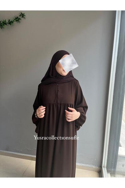 Yüsra Collection Φόρεμα Ferace Hijab σε βιολετί χρώμα