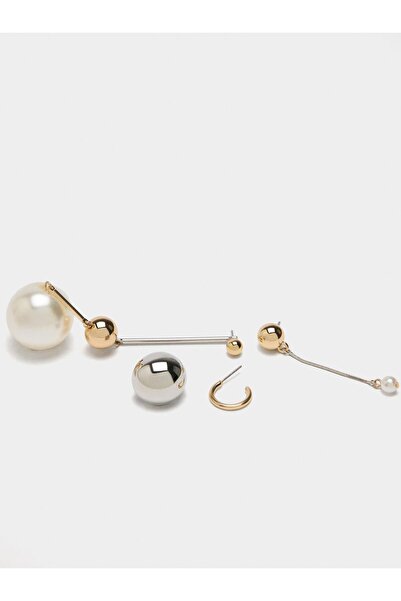 PARFOIS Asimetrik İnci Küpe Seti