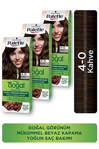 Palette Kalıcı Doğal Renkler 4-0 Kahve X 3 Adet