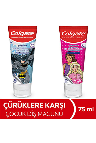 Colgate BARBİE BATMAN ÇOCUK DİŞ MACUNU 75ML (2 ADET)
