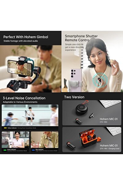 Hohem MIC-01 Wireless Lavalier Lapel Microphone for iOS