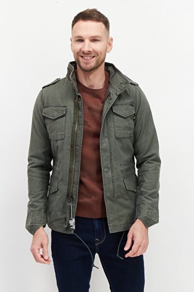 Alpha Industries Men Plain Motor Jacket, Olive