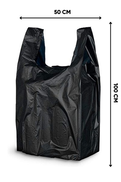 Öztürk ambalaj Kalın Siyah Poşet 50*100 cm Hantal Boy 1 KG