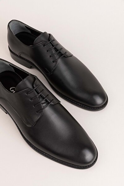 Gondol Erkek Hakiki Deri Klasik Damat Ayakkabı pş.90 Siyah Cilt