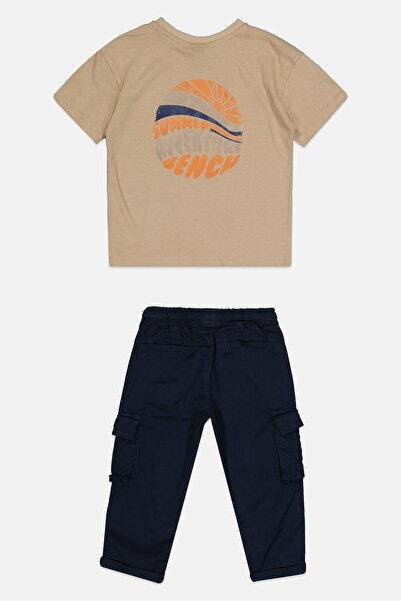 BENCH Kids Boy 2 Pieces Short Sleeve Top And Pants Set, Multicolor