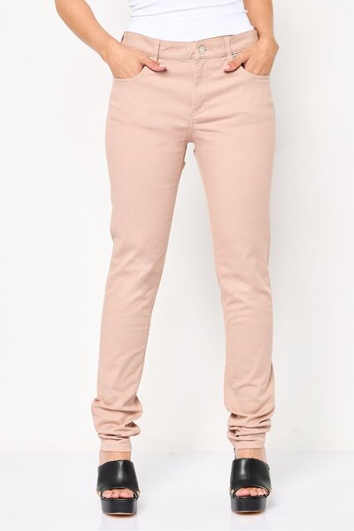 Lacoste Women Slim Fit Solid Chino Pants, Nude