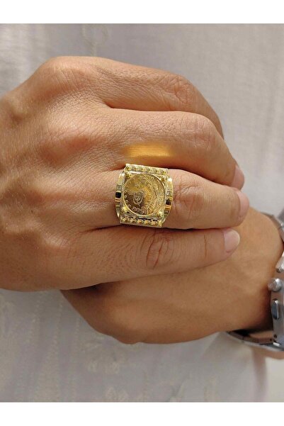 nasipkuyumcu ŞÖVALYE KASA REŞAT ÇEYREK 14 AYAR ALTIN ERKEK YÜZÜK YZ002710