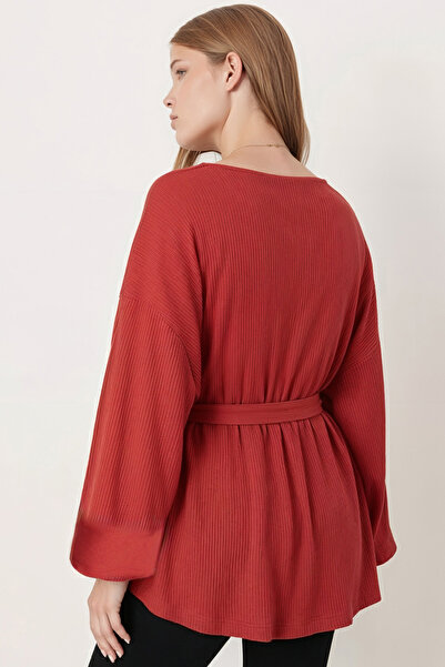 armonika Women's Pomegranate Blossom Belted Knitwear Kimono Arm-26K001011