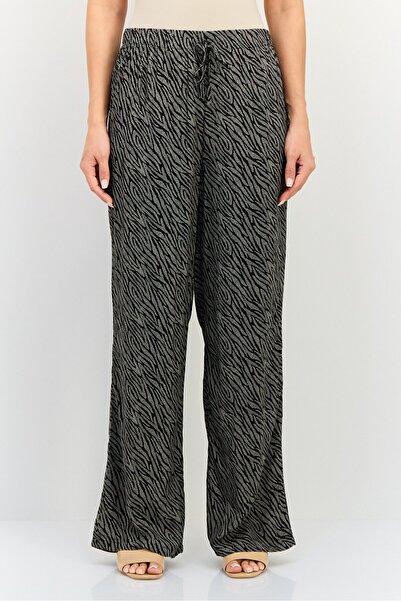 Brave Soul Women Regular Fit High Rise Allover Print Wide Leg Pants, Multicolor